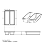 50159 | 2 Pocket Drawer Organizer
